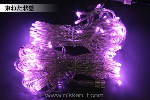 蔵 LEDイルミネーション アイシクル ツララ 常点 プロ仕様 V3 140球 パープル 紫